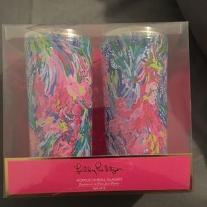 Lilly Pulitzer Hi-ball glasses Set of 2